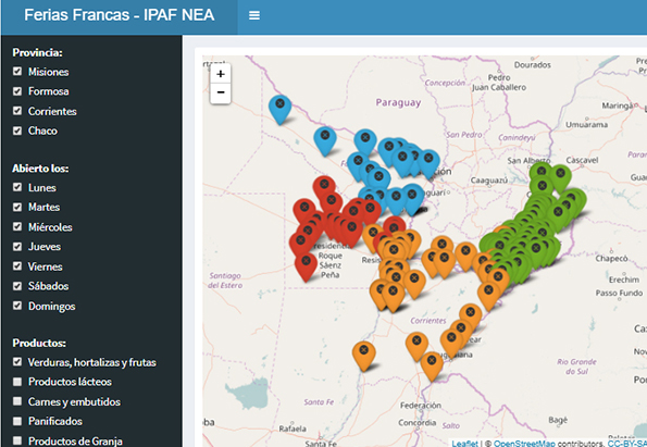 Las ferias francas del NEA tienen su mapa en la red